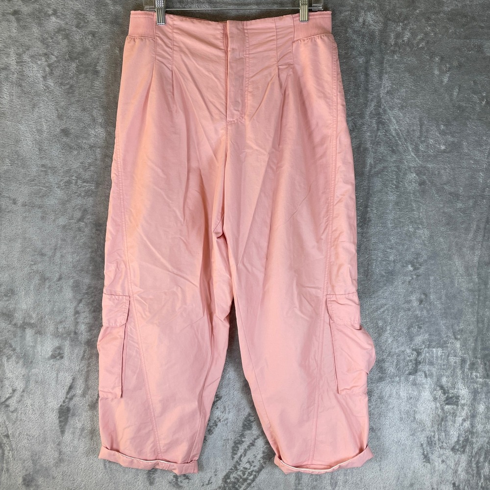 FP Movement Mesmerize Me Cargo Pants Womens Large Pink Ribbed Waist OB1754242